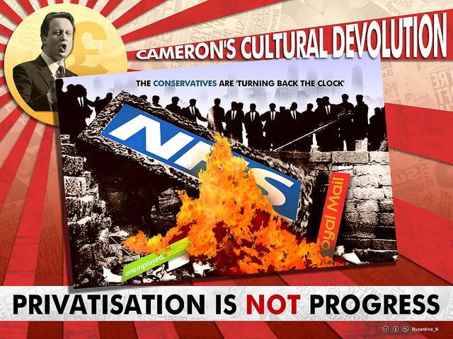 Image reads Cameron's Cultural Devolution
