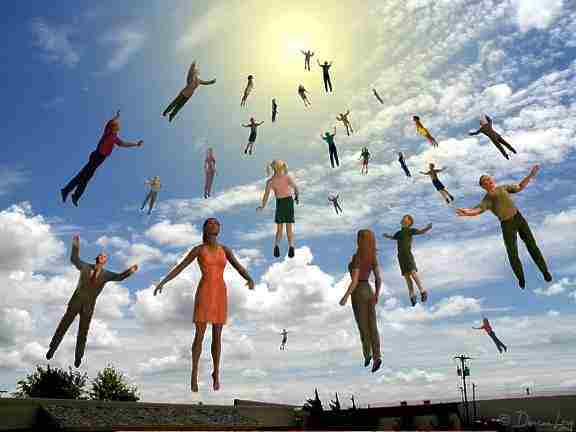 Image of the rapture when real Christians go without any notice