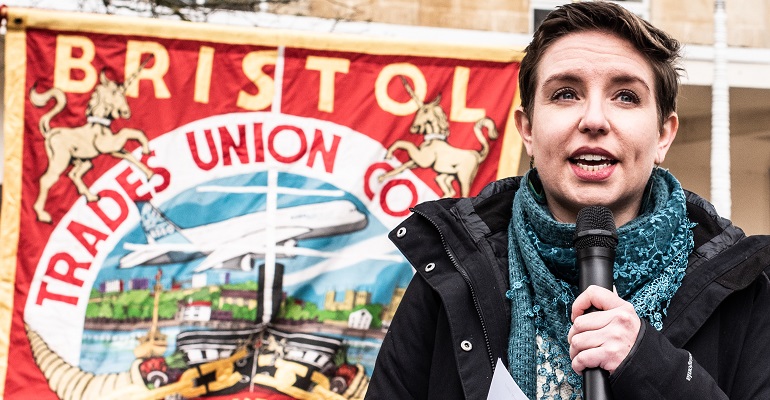 Carla Denyer, Cost of Living Crisis protest, Bristol, 2 April 2022