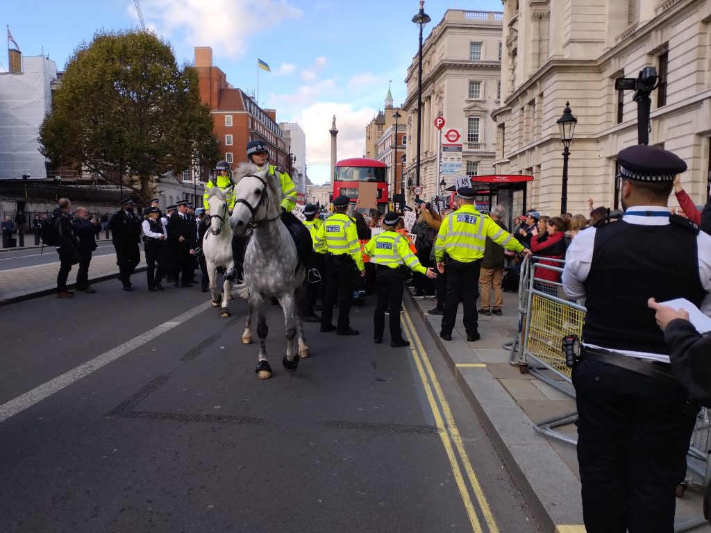 25 Just Stop Oil mothers arrested for slow marching London 6 Nov 2023.