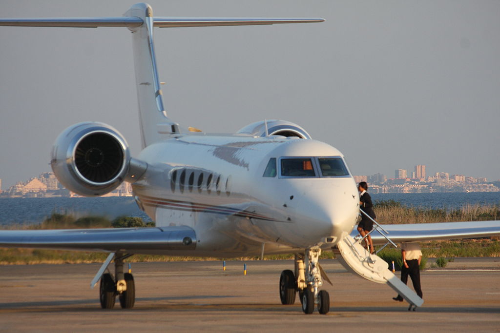 Image of a private jet by Andrew Thomas from Shrewsbury, UK. 
Licensed under the Creative Commons Attribution-Share Alike 2.0 Generic license.