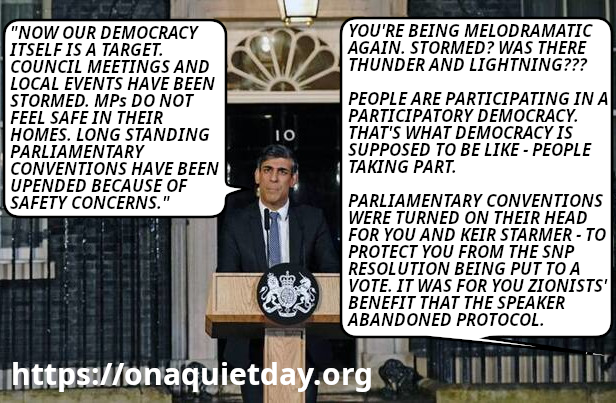 Response to Rishi Sunak's extremism speech at Downing Street 1 March 2024.